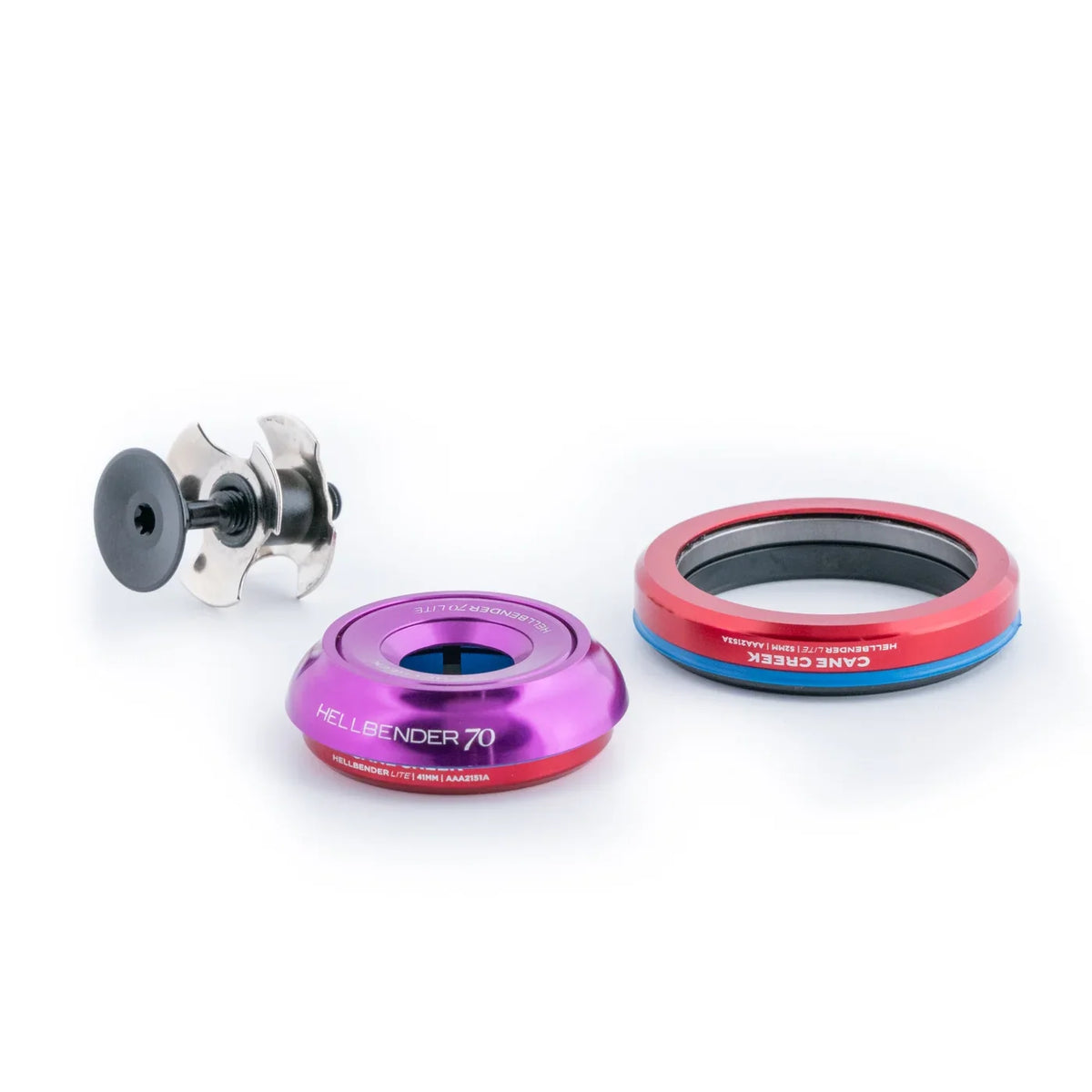 Integrierter konischer Steuersatz CANE CREEK Hellbender 70 Lite 1"1/8-1.5" IS41/IS52 Violett