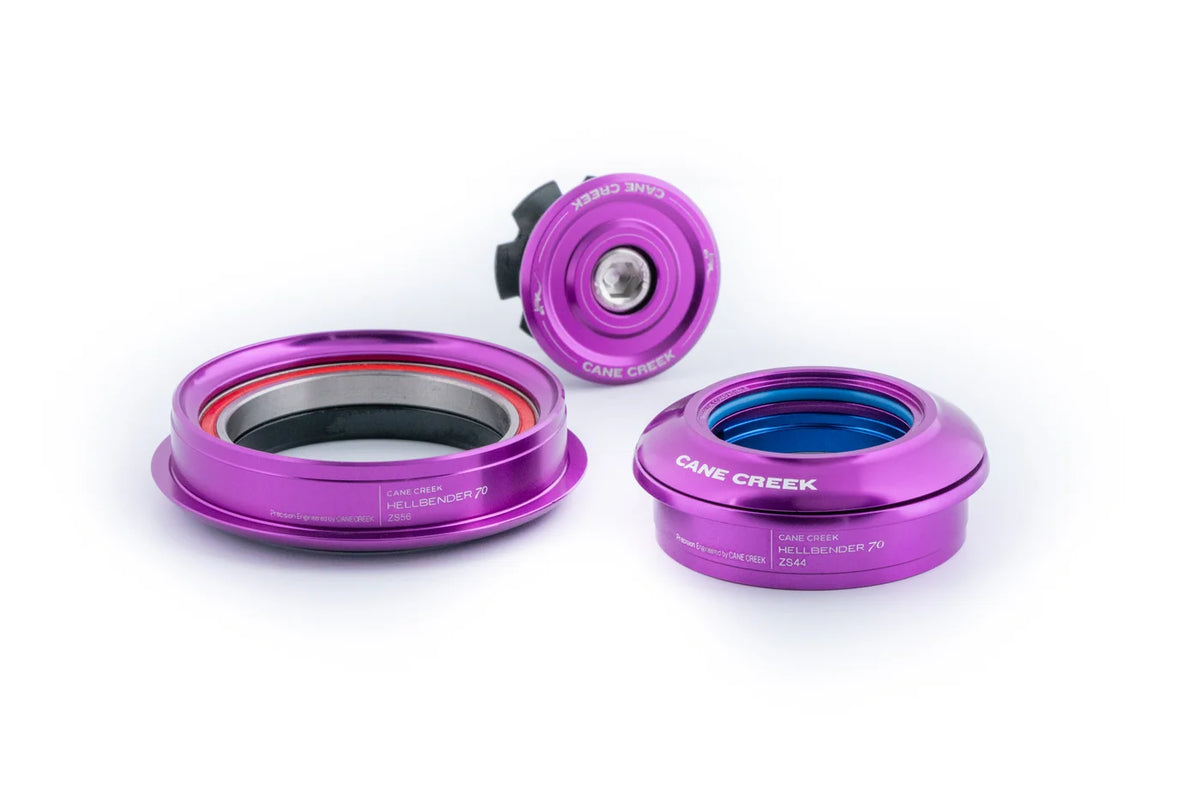 Semi-integrierter konischer Steuersatz CANE CREEK Hellbender 70 1"1/8-1.5" ZS44/ZS56 Violett