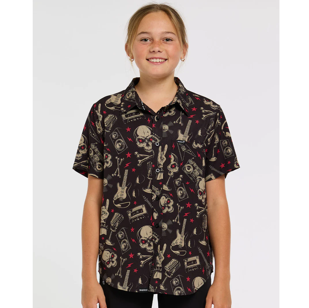 Technisches Hemd DHARCO TECH PARTY ROCKNROLLA Junior Schwarz