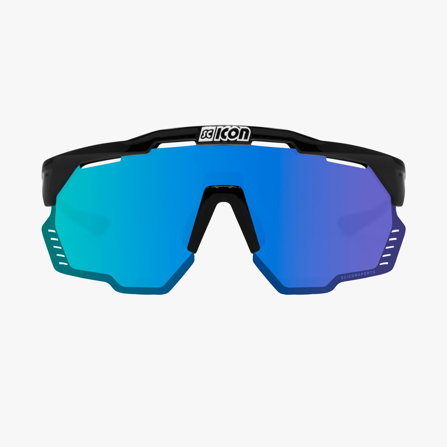 SCICON AEROSHADE KUNKEN Brille Schwarz Multimirror Blau