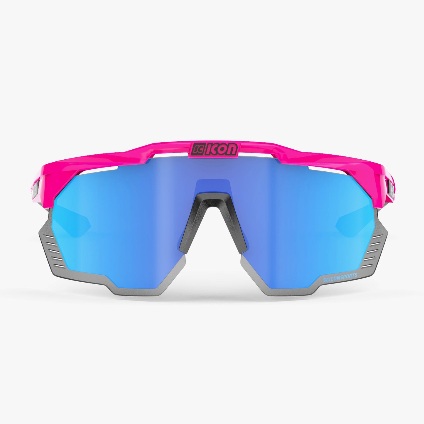 SCICON AEROSHADE KUNKEN Brille Fluo Pink Multimirror Blau