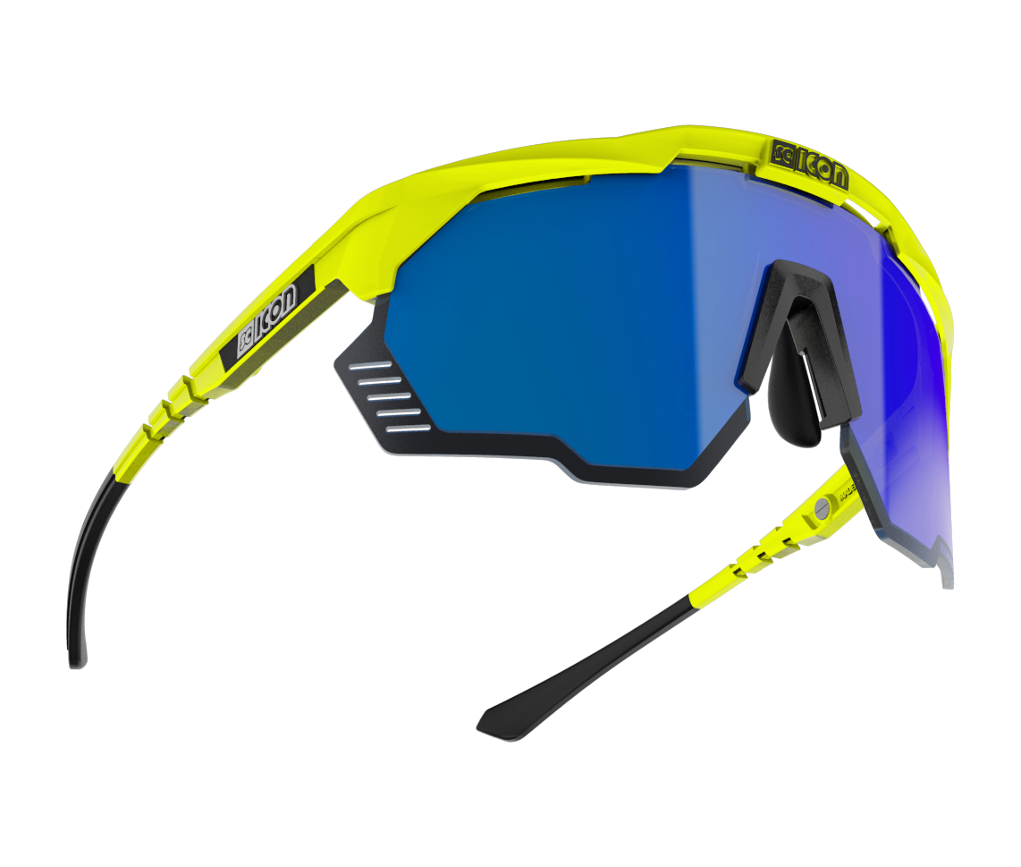 SCICON AEROSHADE KUNKEN Brille Gelb Fluo Multimirror Blau