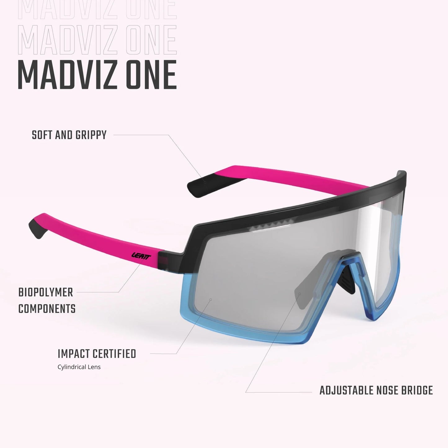 LEATT MADVIZ ONE Brille Gelb IRIZ Fuschia 41 VLT