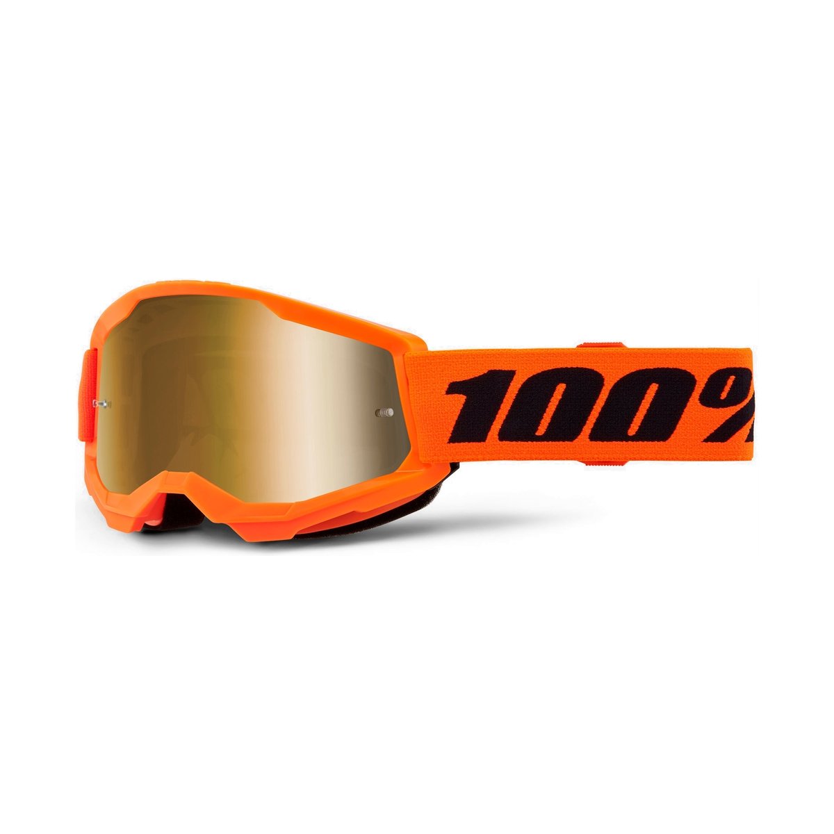 Goggle 100% STRATA 2 Junior Orange Scheibe Gold Mirror