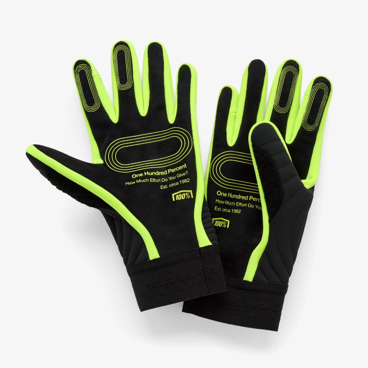 Handschuhe 100% BRISKER XTREME Schwarz/Gelb