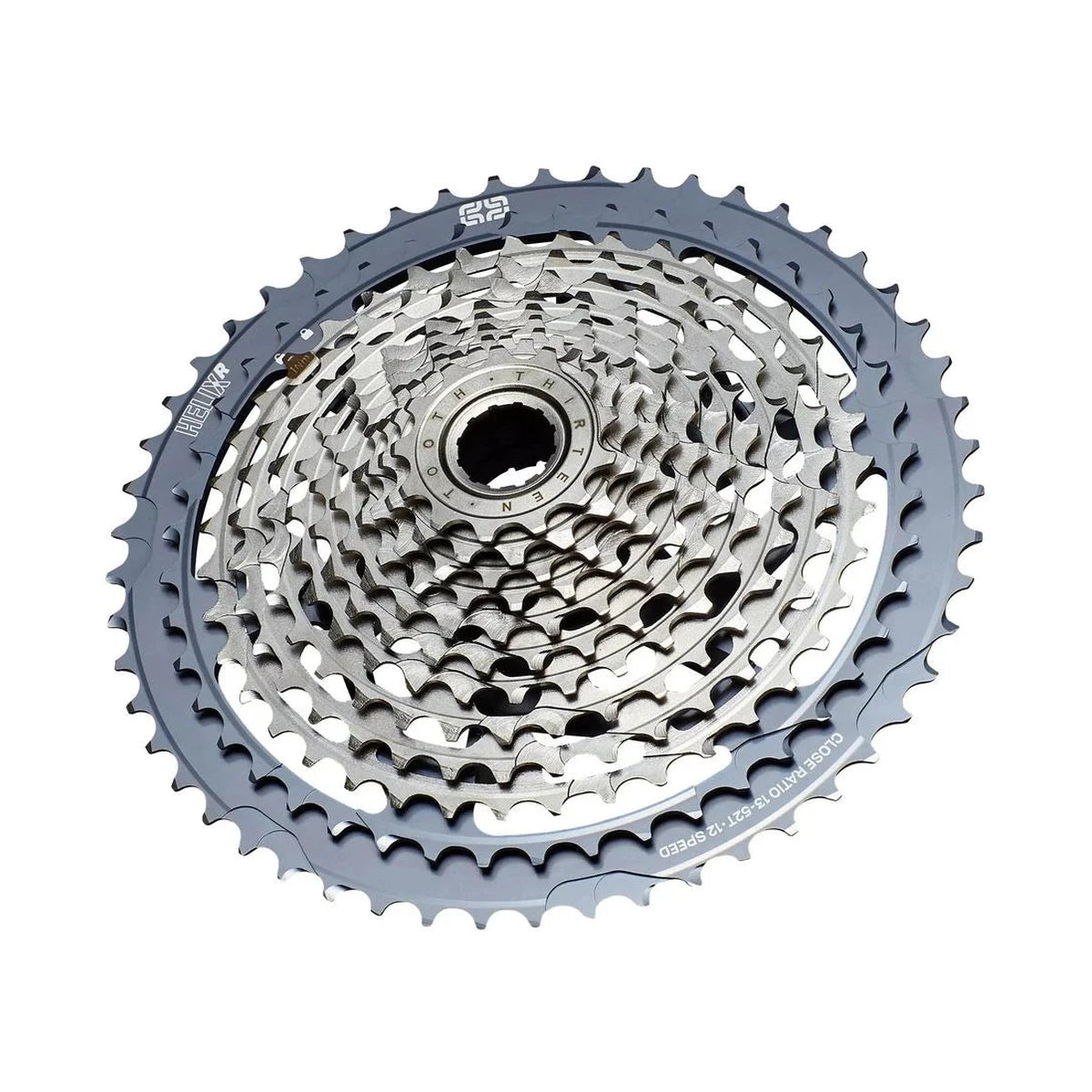 12-Gang-Kassette E-THIRTEEN Helix Race E-Bike Grau