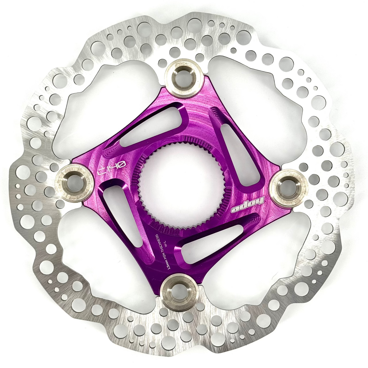 Schwimmende Scheibe HOPE Center Lock Violett