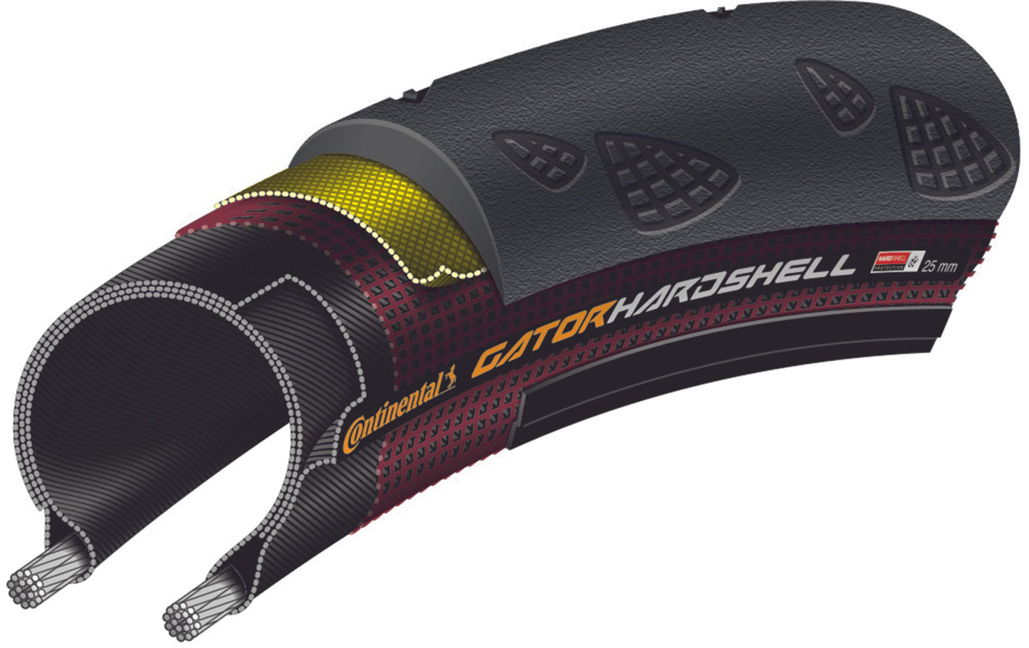 CONTINENTAL GATOR HARDSHELL 700c Tubetype Reifen Schwarz