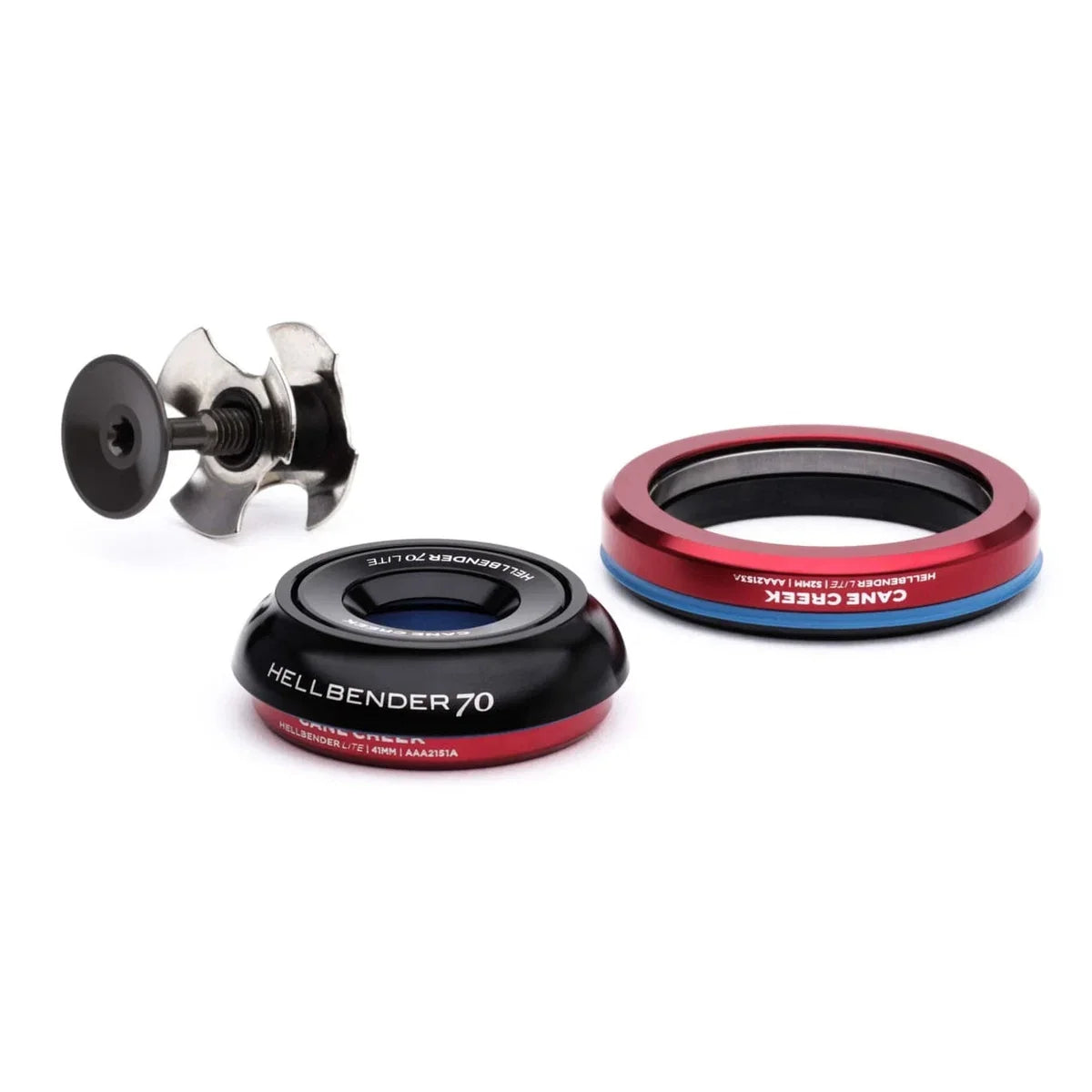 Integrierter konischer Steuersatz CANE CREEK Hellbender 70 Lite 1"1/8-1.5" IS42/IS52 Schwarz