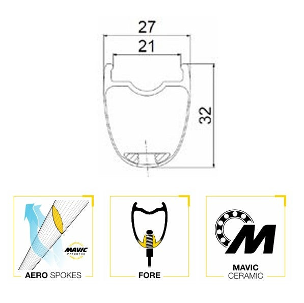 Laufradsatz MAVIC COSMIC SLR32 DISC Tubeless Ready (Center Lock) 2025