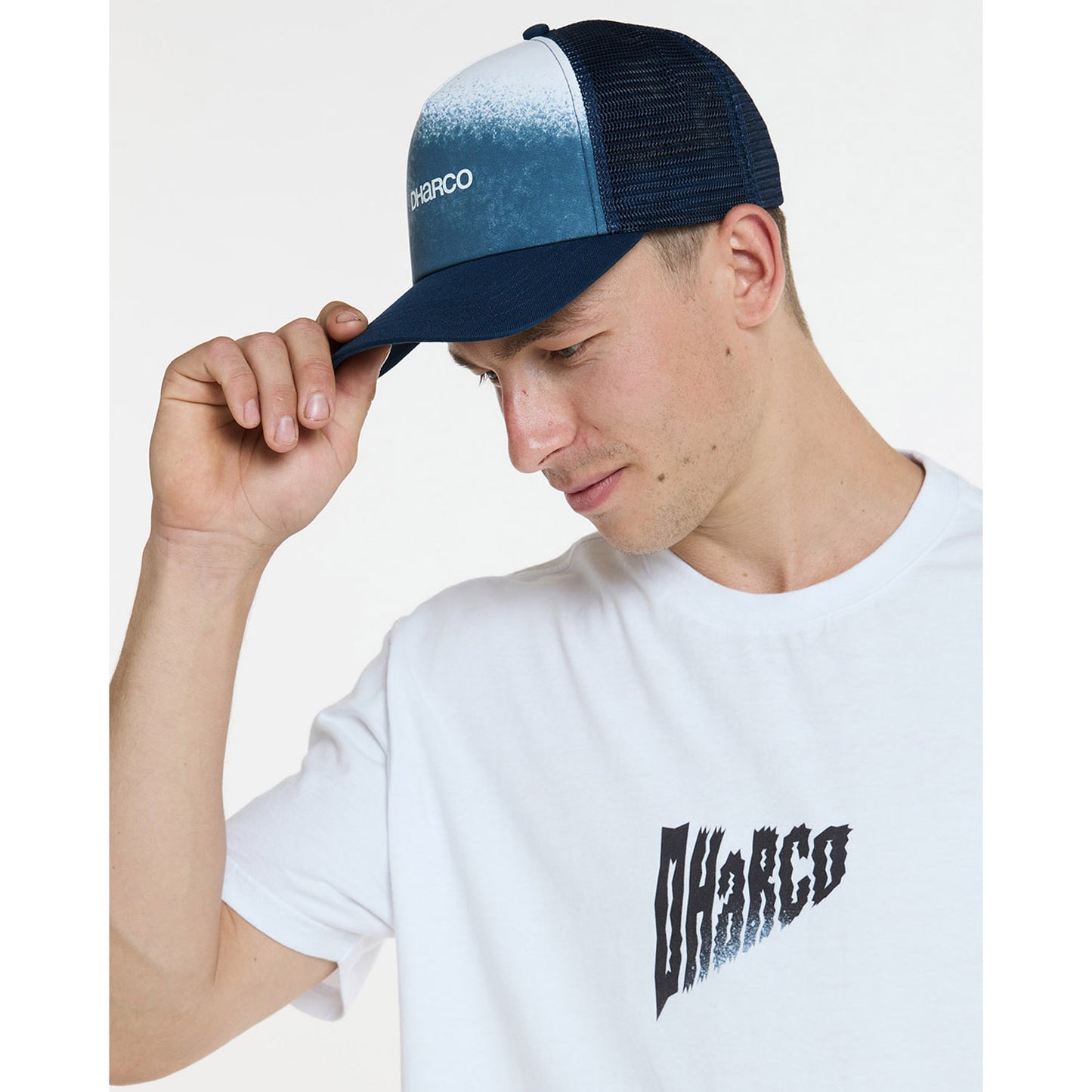 DHARCO CURVED PEAK TRUCKER NU WAVE Kappe Blau