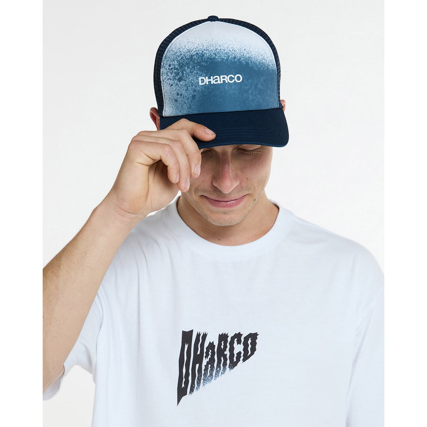 DHARCO CURVED PEAK TRUCKER NU WAVE Kappe Blau