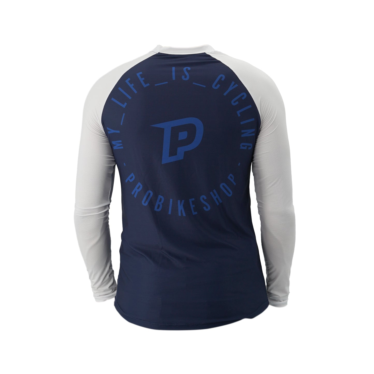 PROBIKESHOP FREERIDE Trikot Langarm Marine/Weiß