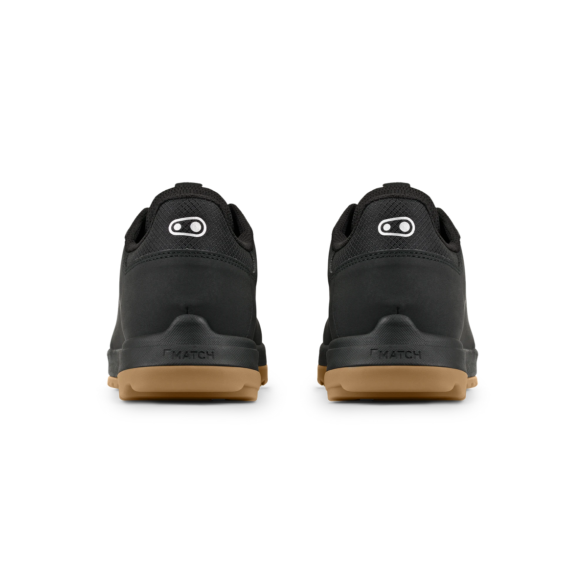 MTB-Schuhe CRANKBROTHERS MALLET TRAIL LACE CLIP Schwarz/Naturgummi — Rückansicht