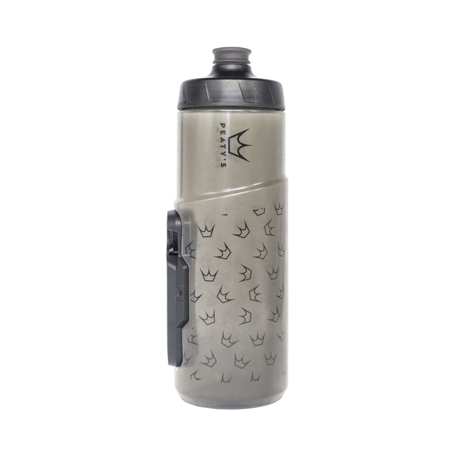 PEATY'S X FIDLOCK Logo Trinkflaschen und Flaschenhalter Set (600ml) Transparent