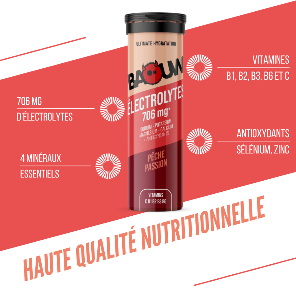 BAOUW Energy Drink (10 Pastillen Tube) Pfirsich/Passionsfrucht