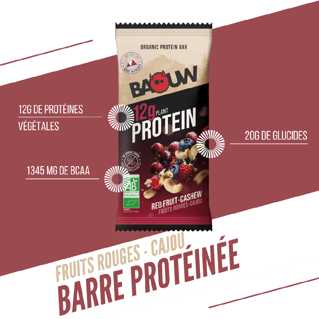 BAOUW BIO EXTRA Proteinriegel Rote Früchte/Cashew (50g)