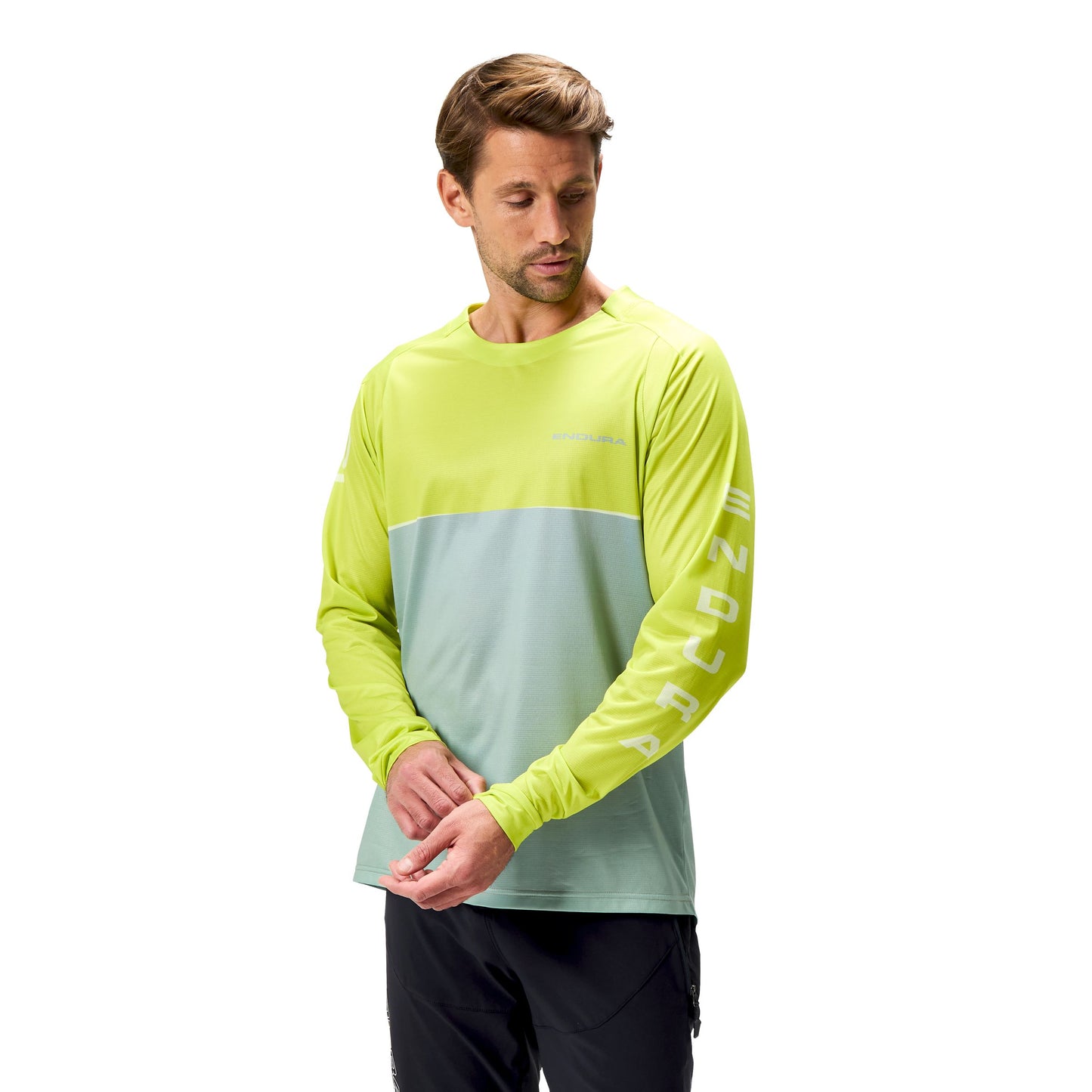 ENDURA CORE PRINTED Langarmtrikot Grün 2025