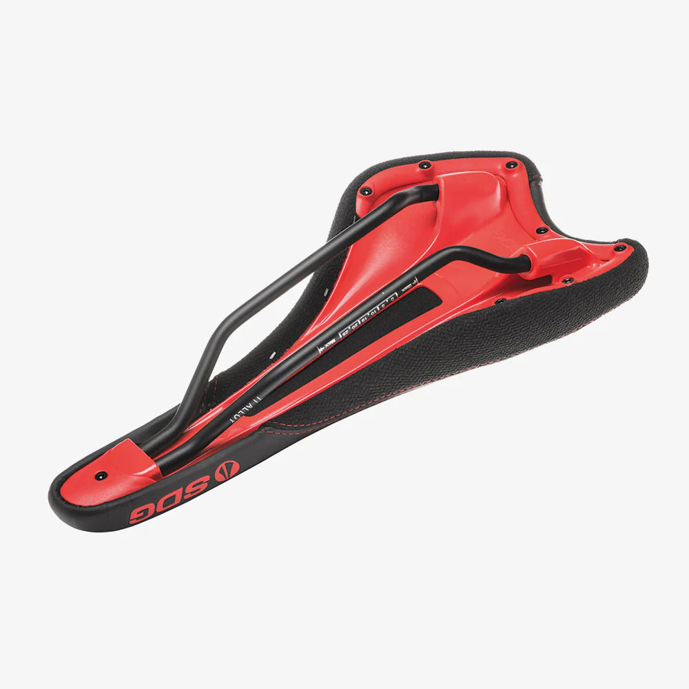 Selle SDG RADAR MTN Rails Titane-Alu Schwarz/Rot