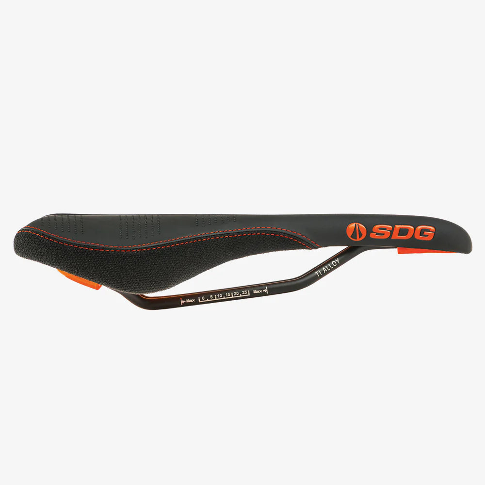 Selle SDG RADAR MTN Rails Titane-Alu Schwarz/Orange