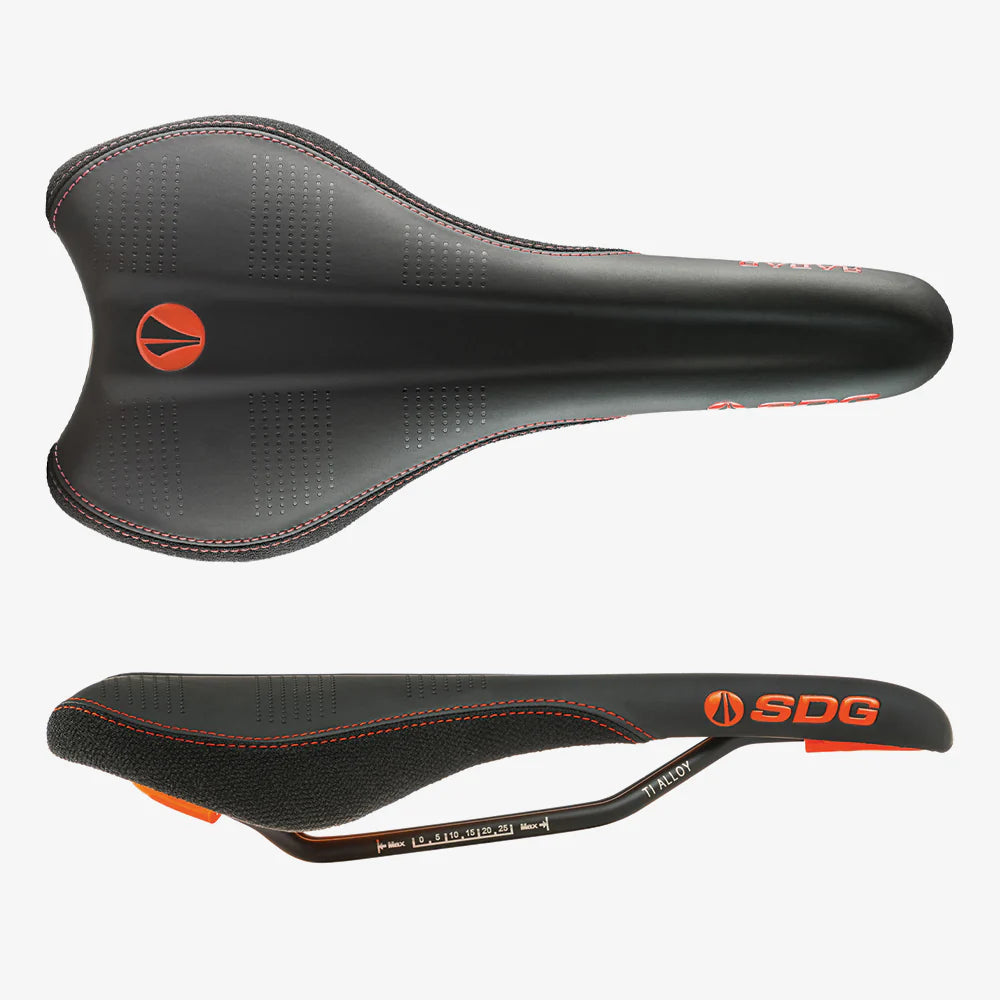 Selle SDG RADAR MTN Rails Titane-Alu Schwarz/Orange