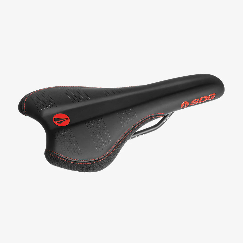 Selle SDG RADAR MTN Rails Titane-Alu Schwarz/Rot