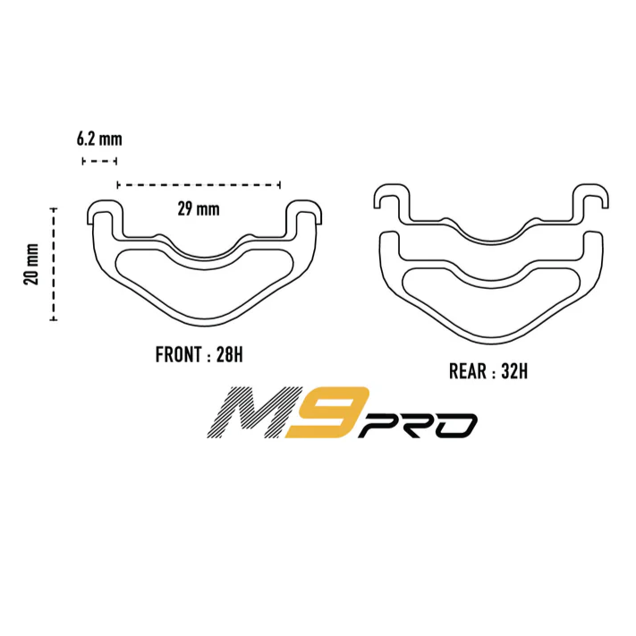Hintere Felge ENVE M9 PRO 29" 29mm