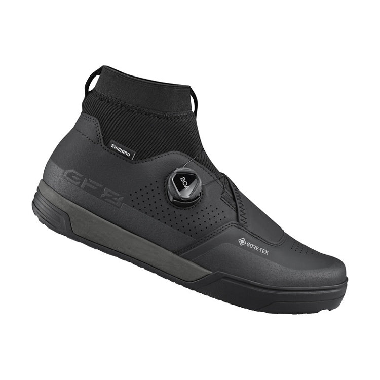 shimano mtb schuhe flat pedal MTB-Schuhe WINTER SHIMANO GF800 GTX GORE TEX Schwarz – Probikeshop