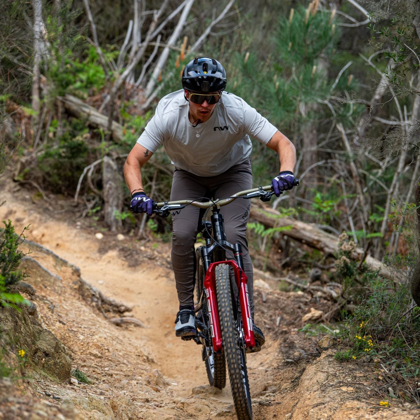 NORTHWAVE XTRAIL Trikot Kurzarm Grau