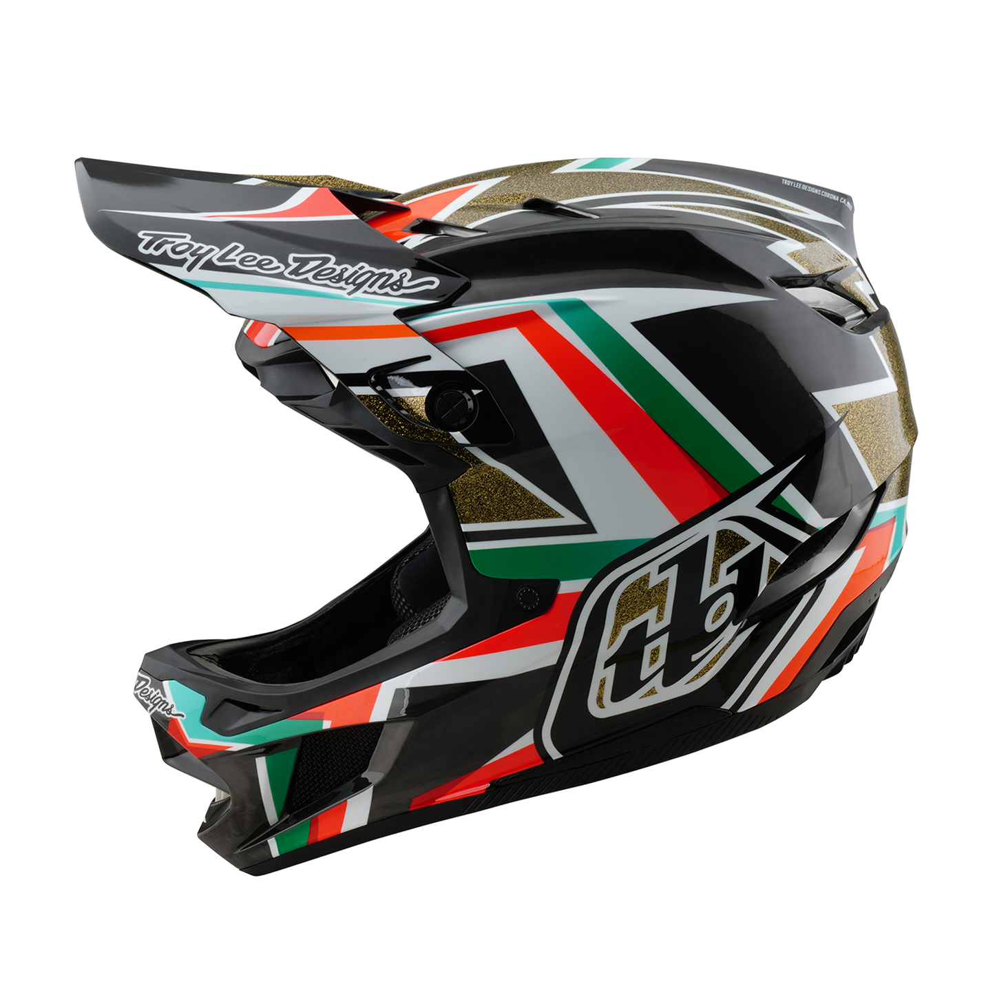 Mountainbike-Helm Troy Lee Designs D4 CARBON MIPS FRAMES Schwarz/Gold