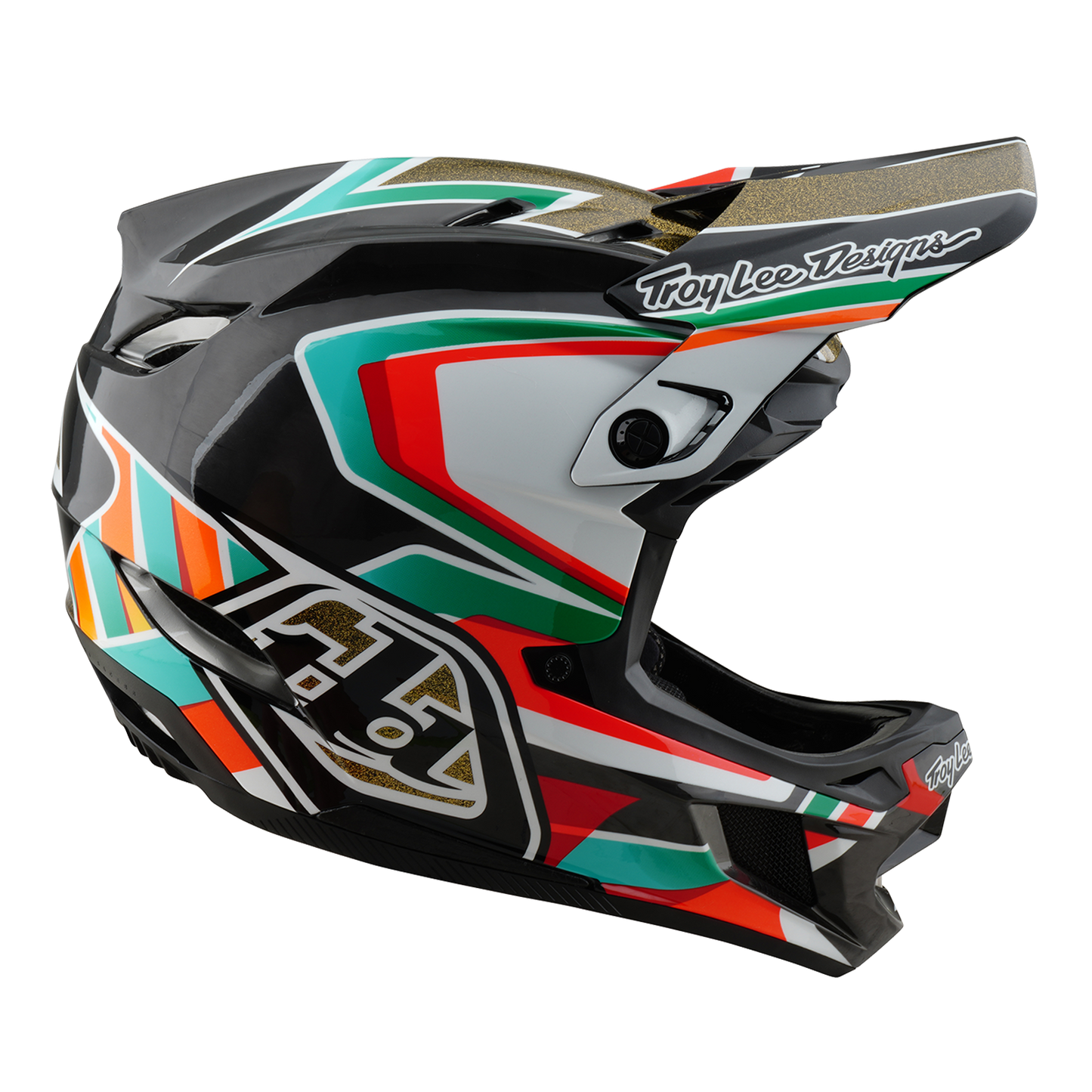 Mountainbike-Helm Troy Lee Designs D4 CARBON MIPS FRAMES Schwarz/Gold