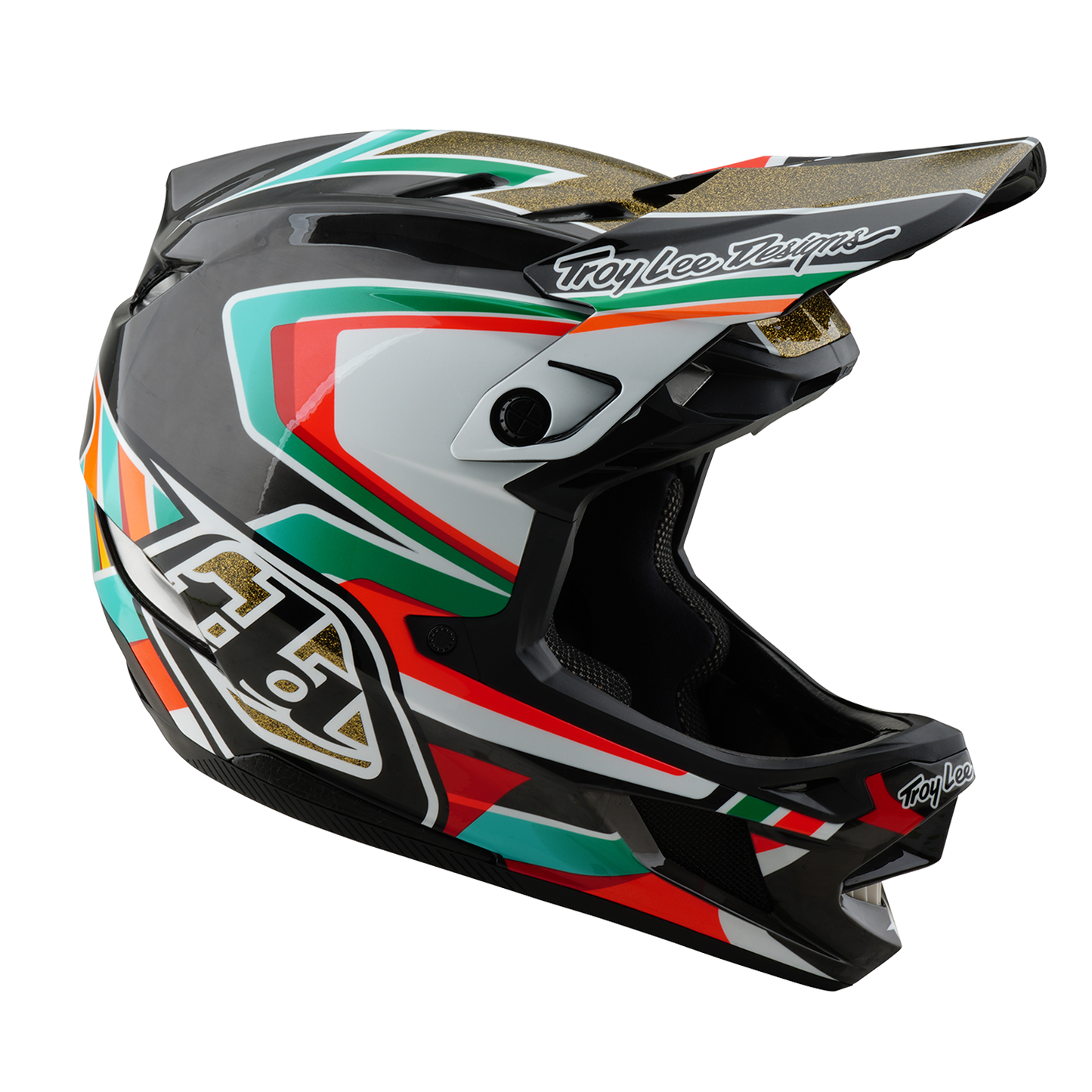 Mountainbike-Helm Troy Lee Designs D4 CARBON MIPS FRAMES Schwarz/Gold