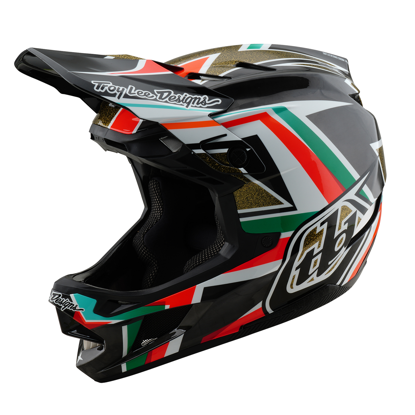 Mountainbike-Helm Troy Lee Designs D4 CARBON MIPS FRAMES Schwarz/Gold