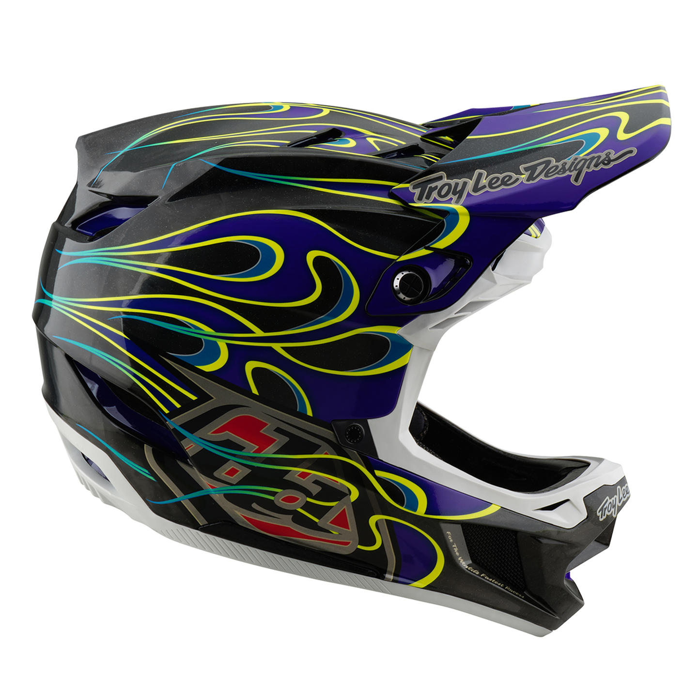 MTB-Helm TROY LEE DESIGNS D4 CARBON MIPS Drip Schwarz/Violett