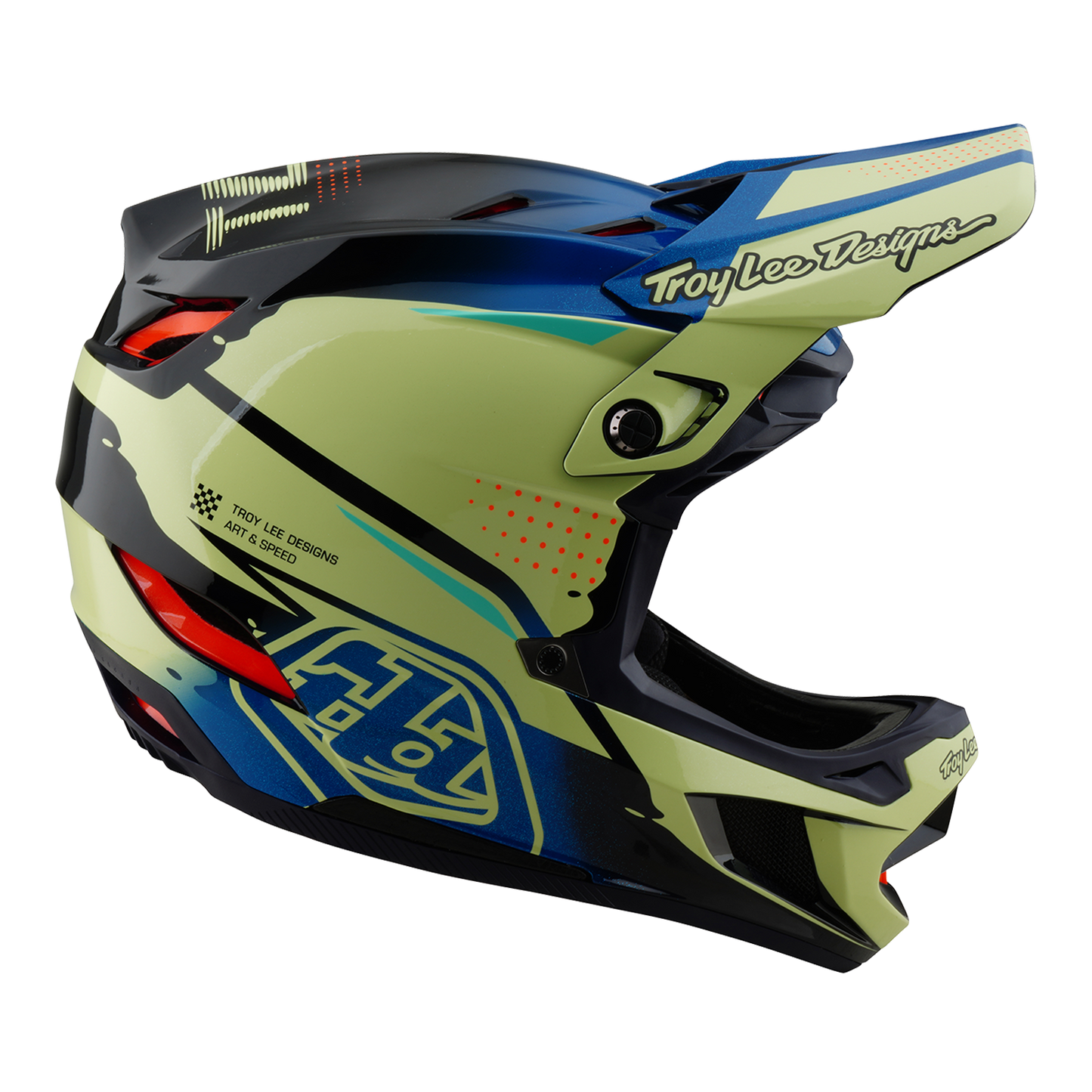 MTB-Helm Troy Lee Designs D4 CARBON MIPS Drip Gelb