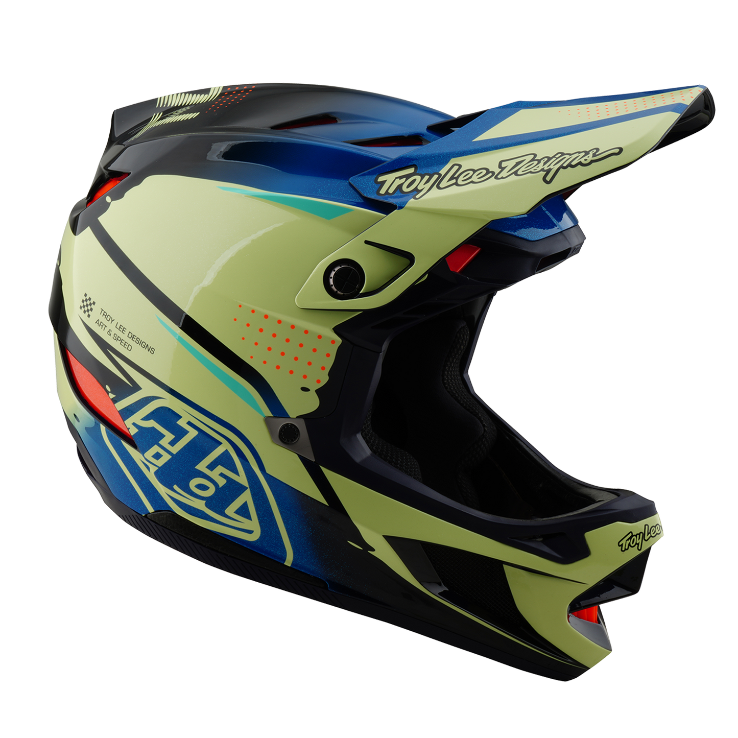MTB-Helm Troy Lee Designs D4 CARBON MIPS Drip Gelb