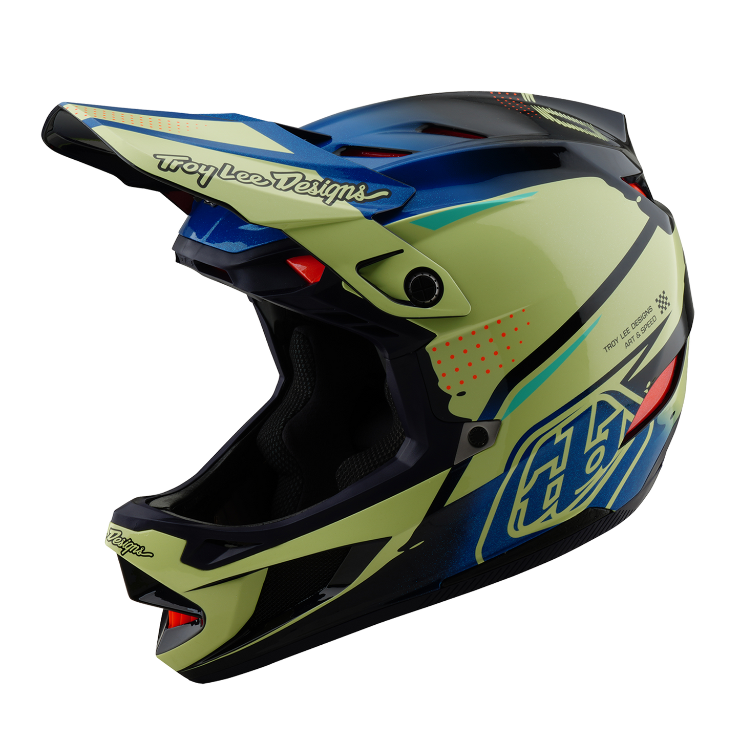 MTB-Helm Troy Lee Designs D4 CARBON MIPS Drip Gelb