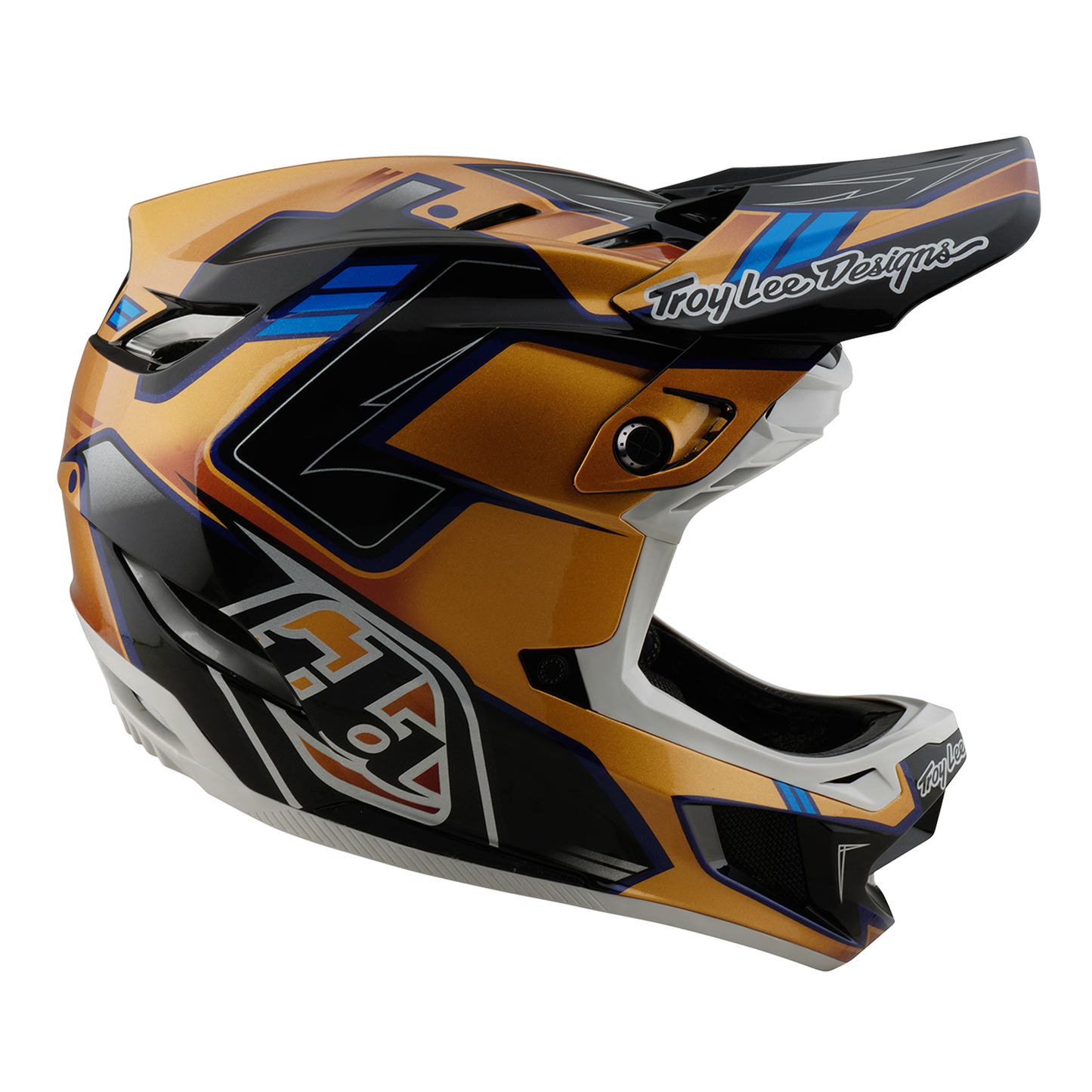 MTB-Helm Troy Lee Designs D4 COMPOSITE MIPS ROYALTY Schwarz/Gold