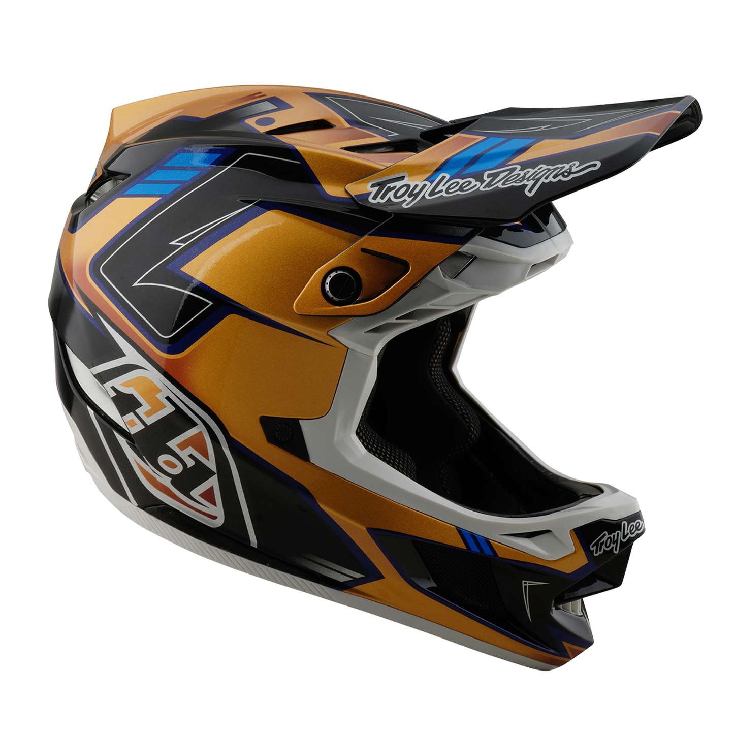 MTB-Helm Troy Lee Designs D4 COMPOSITE MIPS ROYALTY Schwarz/Gold