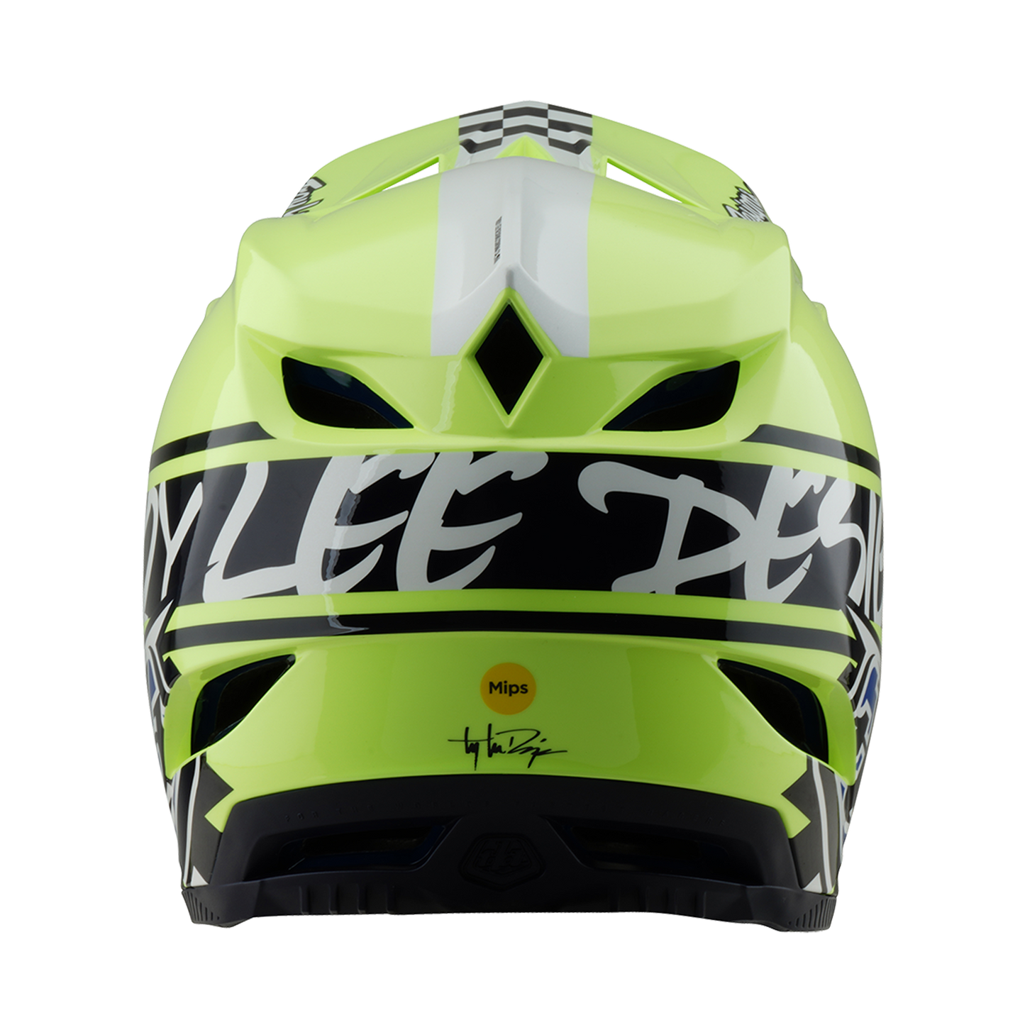 MTB-Helm Troy Lee Designs D4 POLYACRYLITE MIPS FIFTY 50 Blau/Gelb