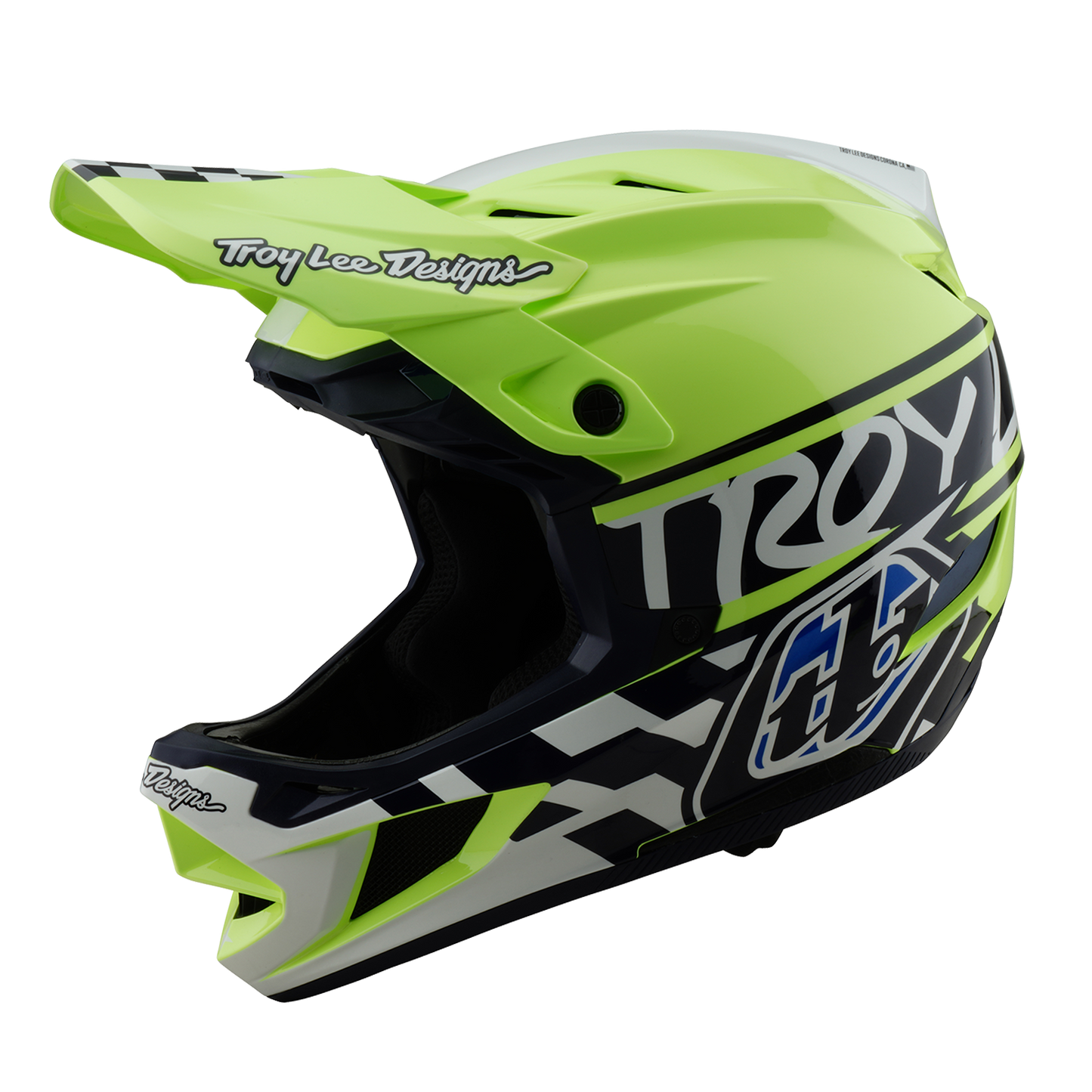 MTB-Helm Troy Lee Designs D4 POLYACRYLITE MIPS FIFTY 50 Blau/Gelb