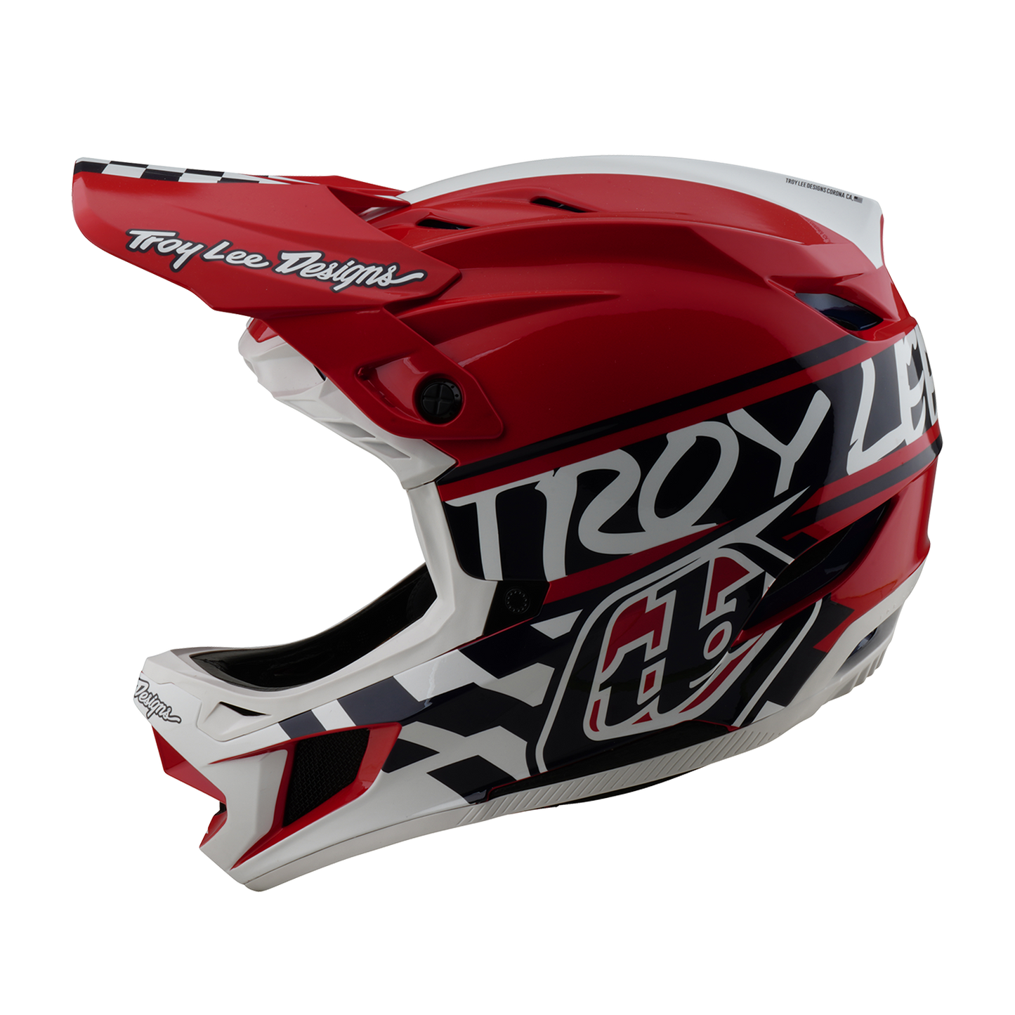 MTB-Helm TROY LEE DESIGNS D4 POLYACRYLITE FIFTY 50 Weiß/Rot 2025