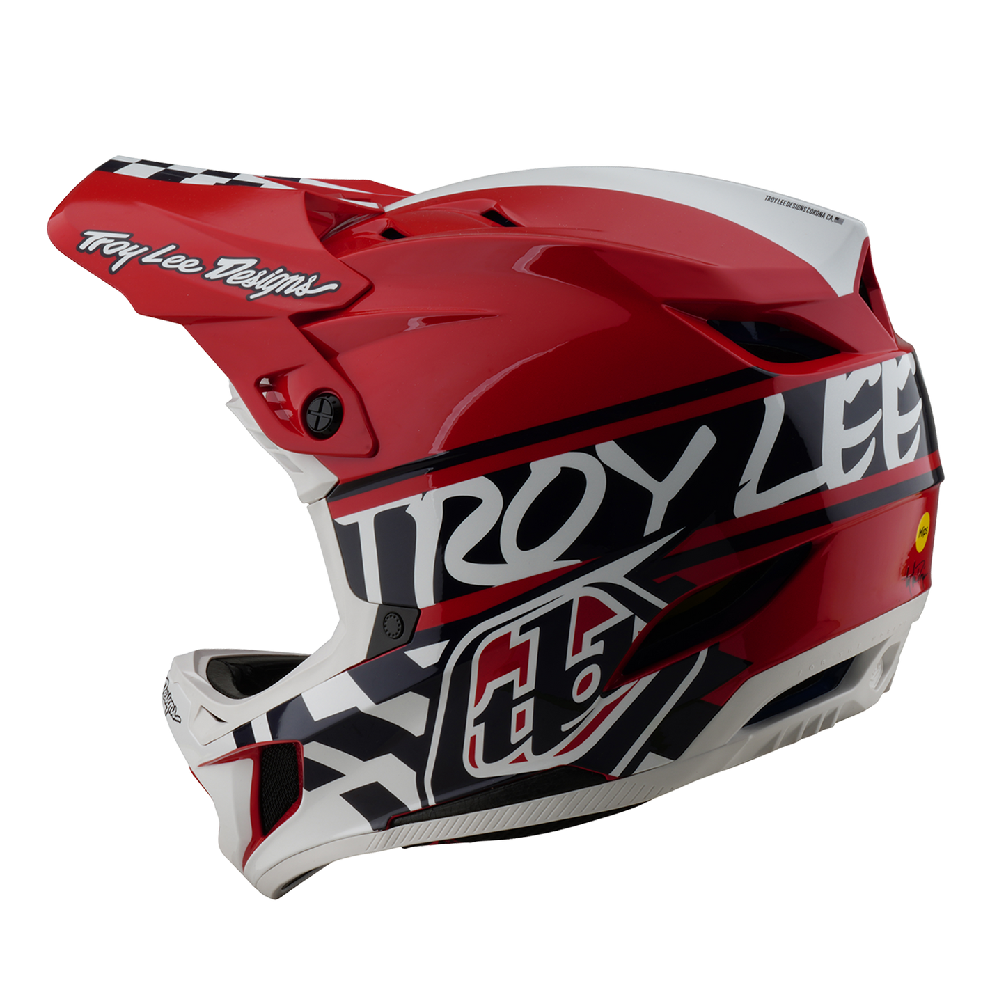 MTB-Helm TROY LEE DESIGNS D4 POLYACRYLITE FIFTY 50 Weiß/Rot 2025