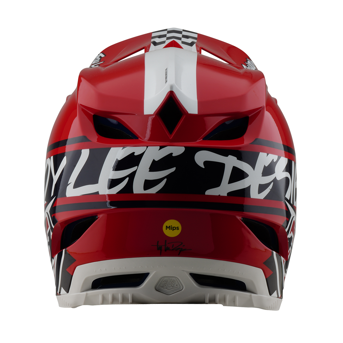 MTB-Helm TROY LEE DESIGNS D4 POLYACRYLITE FIFTY 50 Weiß/Rot 2025