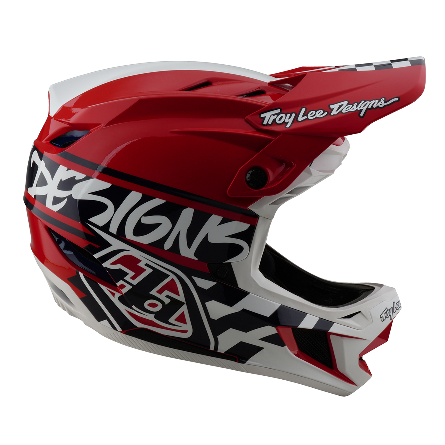MTB-Helm TROY LEE DESIGNS D4 POLYACRYLITE FIFTY 50 Weiß/Rot 2025
