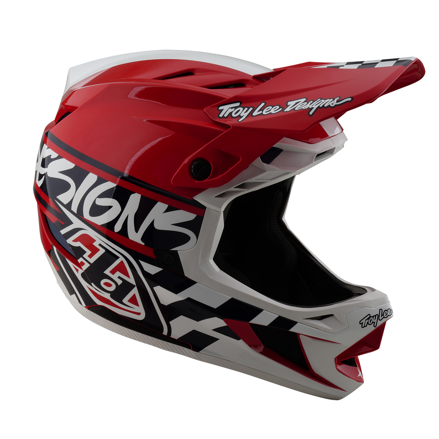 MTB-Helm TROY LEE DESIGNS D4 POLYACRYLITE FIFTY 50 Weiß/Rot 2025