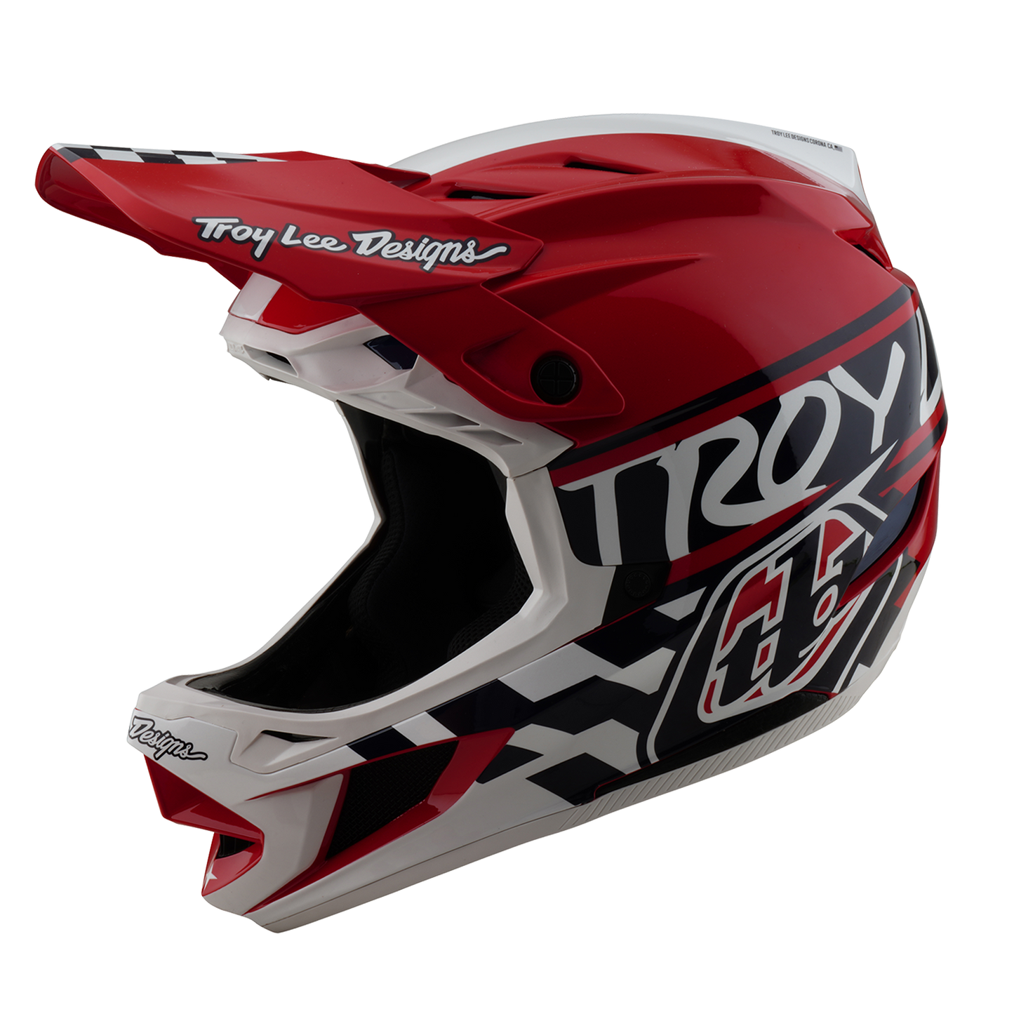 MTB-Helm TROY LEE DESIGNS D4 POLYACRYLITE FIFTY 50 Weiß/Rot 2025