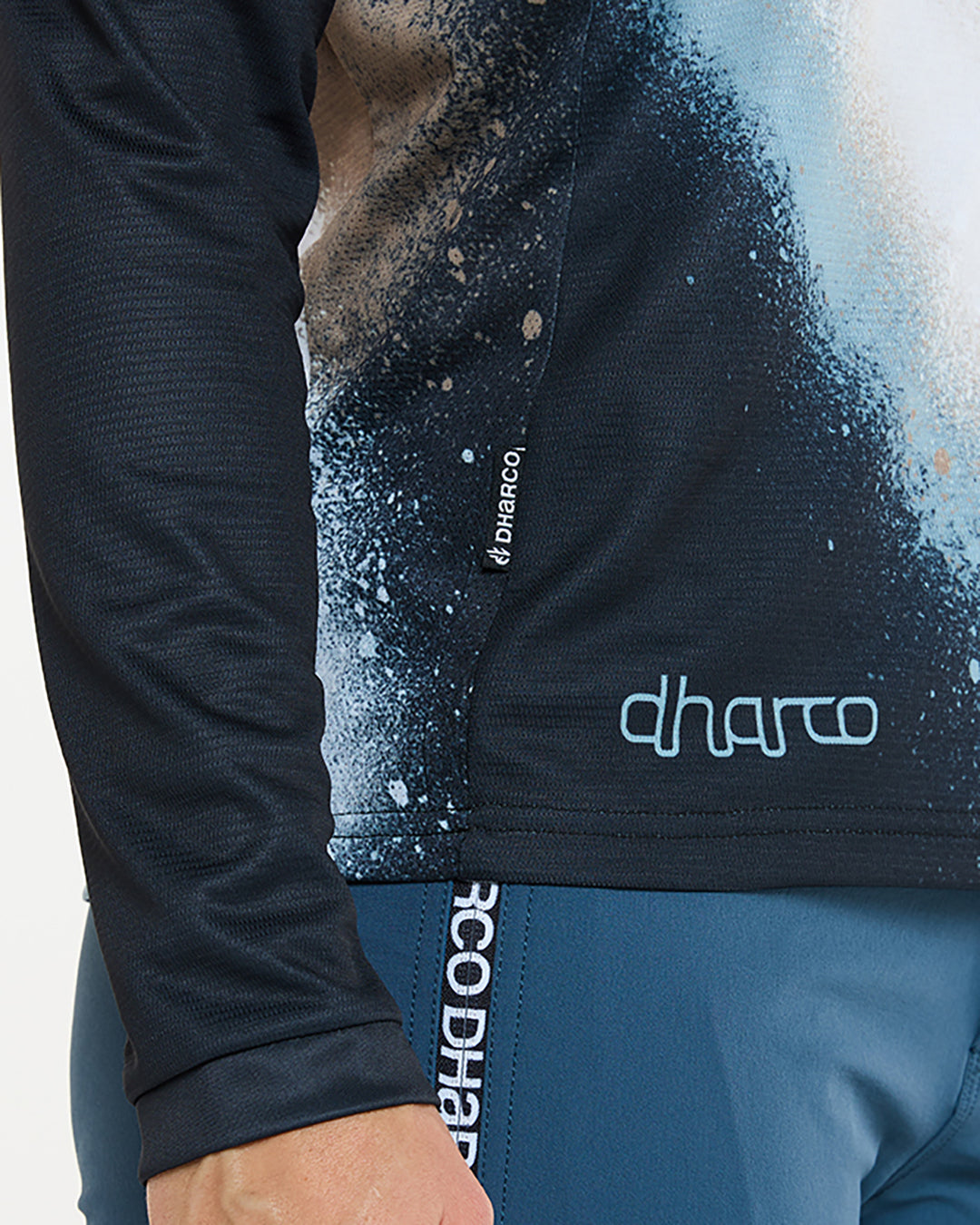 DHARCO GOLDEN STREAK Trikot Langarm Women Schwarz/Blau