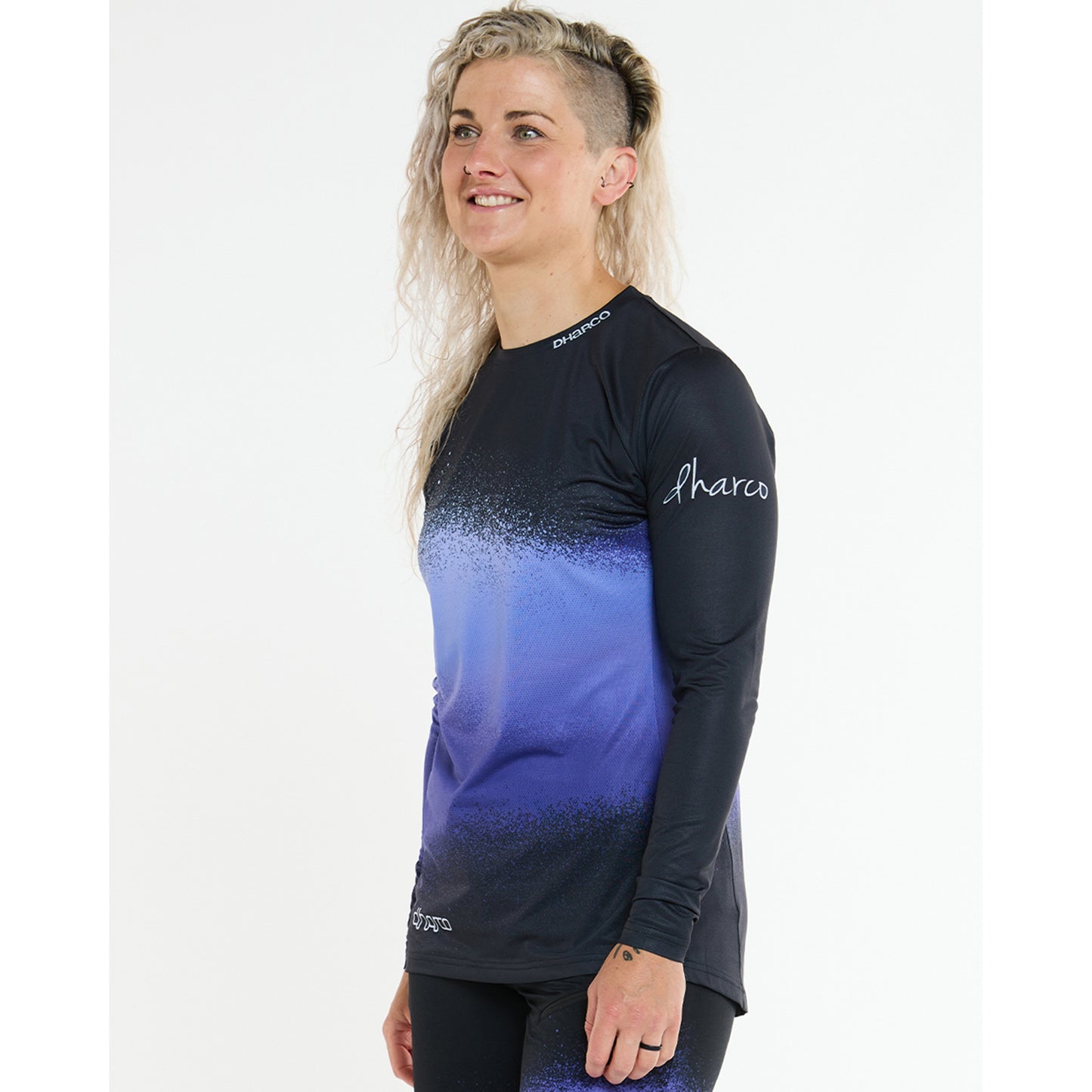 DHARCO RACE ULTRA VIOLETT Trikot Langarm Women Schwarz/Violett