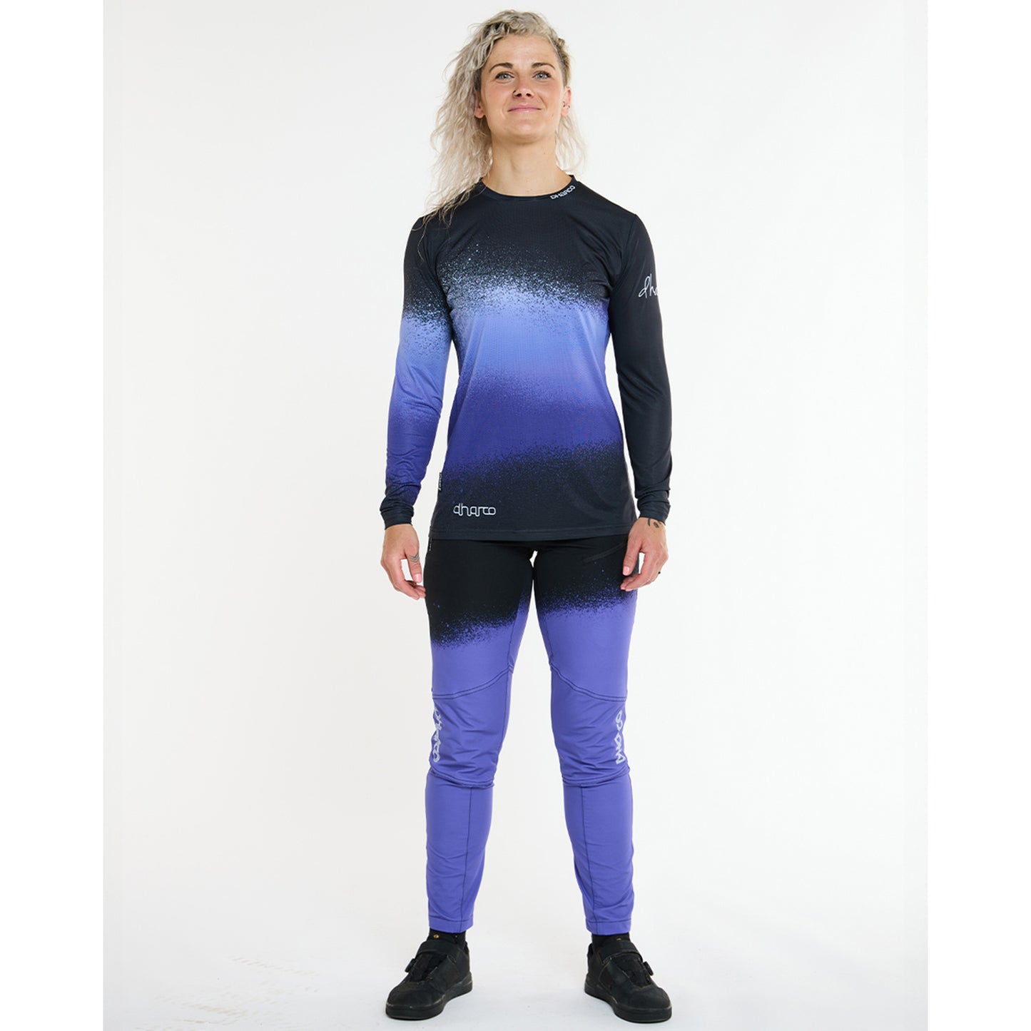 DHARCO RACE ULTRA VIOLETT Trikot Langarm Women Schwarz/Violett